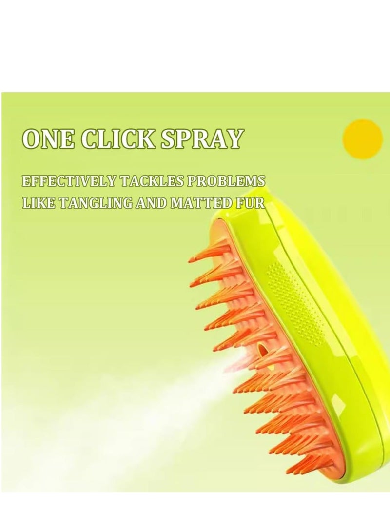 عام فرشاة القط 3 في 1 القط البخار فرشاة التنظيف الذاتي البخار القط فرشاة ، فرشاة القط البخار لتدليك فرشاة شعر القط لإزالة الشعر المتشابك والفاضل القضاء على الشعر الطائر (الأخضر) - Image 2